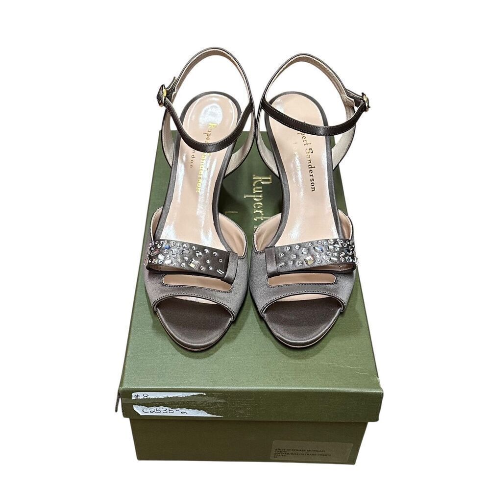 RUPERT SANDERSON EMBELLISHED HEELS IN TAUPE NWB Size 36/6